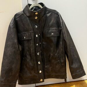 WeWoreWhat 90s Faux Leather Jacket